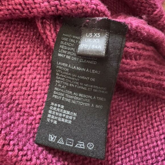 Anthropologie Sweater Size XS Magenta Blair Turtleneck Hi-Lo Hem Wool Blend - Picture 4 of 9